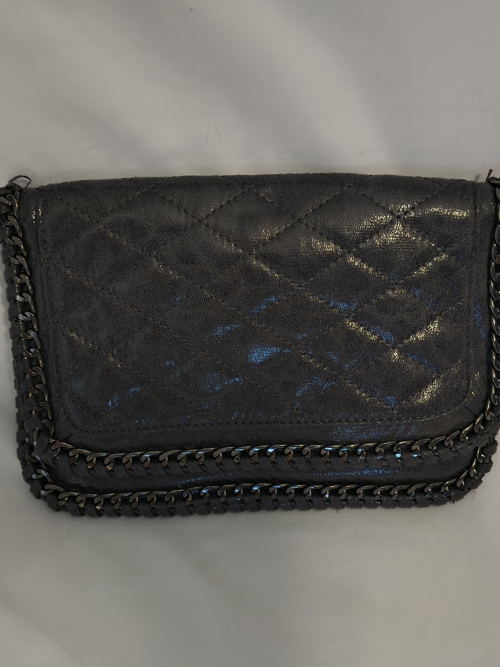 Madison West Quilted Crossbody Bag - Gray